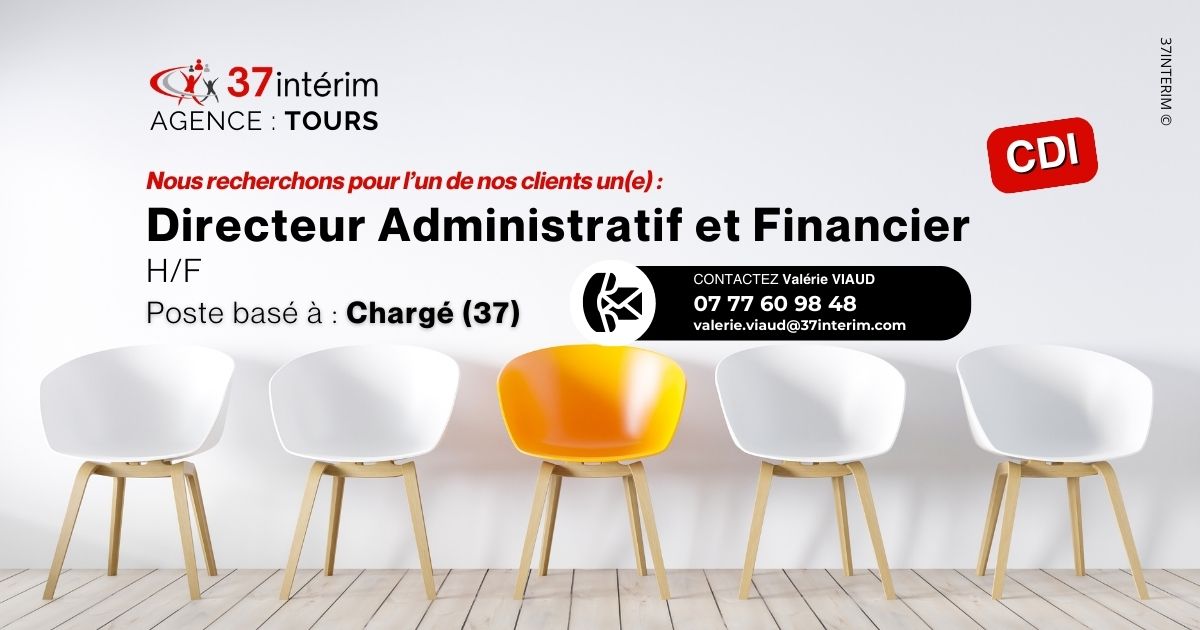 Nous recherchons pour l'un de nos clients, un DAF Directeur Administratif et Financier H/F basé à Chargé (37)