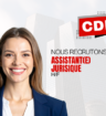 Nous recherchons pour l'un de nos clients, un(e) assistant(e) juridique